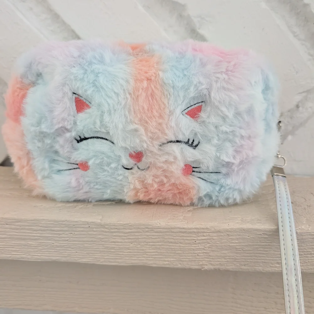 Fluffy Cat Plush Bag - Multicolor